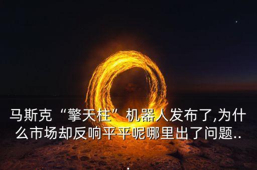 馬斯克“擎天柱”機(jī)器人發(fā)布了,為什么市場(chǎng)卻反響平平呢哪里出了問(wèn)題...