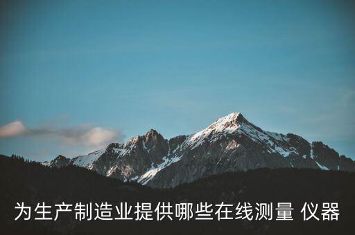 為生產(chǎn)制造業(yè)提供哪些在線測量 儀器