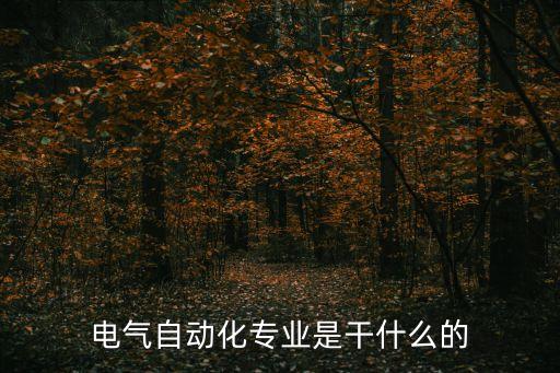 電氣自動化專業(yè)是干什么的