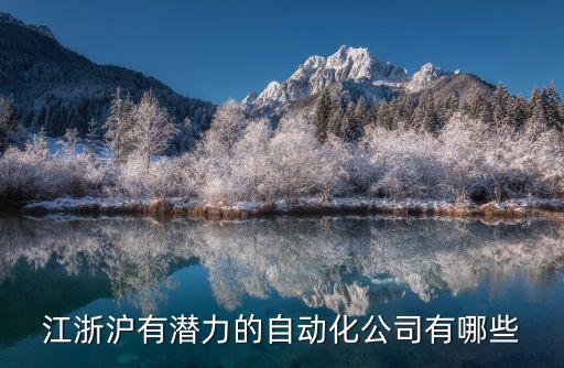 江浙滬有潛力的自動(dòng)化公司有哪些