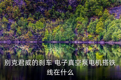 別克君威的剎車 電子真空泵電機搭鐵線在什么