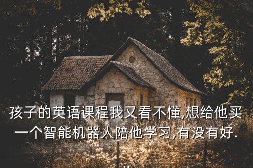 孩子的英語課程我又看不懂,想給他買一個智能機器人陪他學習,有沒有好...