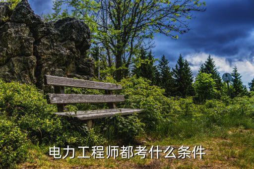 電力工程師都考什么條件