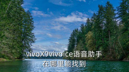 vivoX9vivoice語音助手在哪里能找到