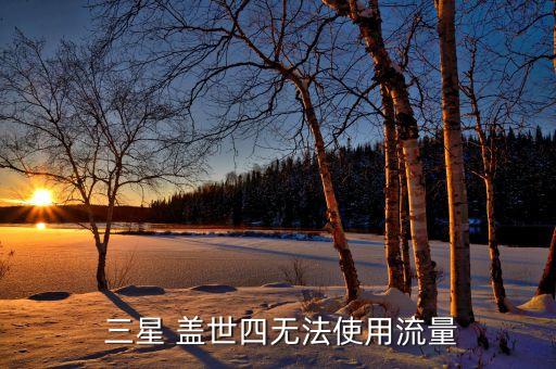  三星 蓋世四無法使用流量