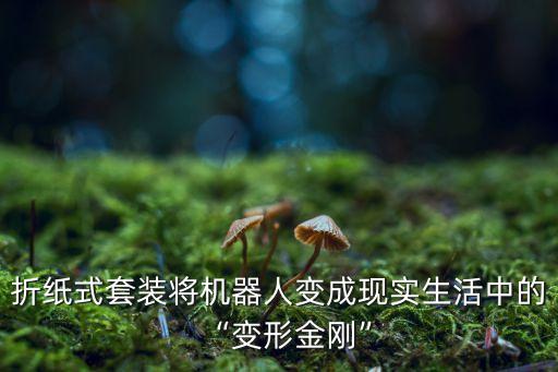 折紙式套裝將機(jī)器人變成現(xiàn)實(shí)生活中的“變形金剛”