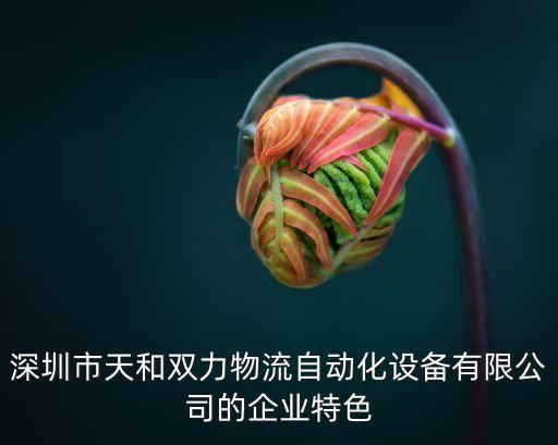 深圳市天和雙力物流自動化設(shè)備有限公司的企業(yè)特色