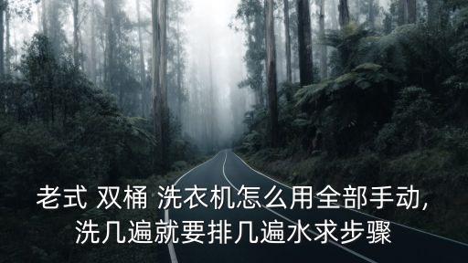 老式 雙桶 洗衣機怎么用全部手動,洗幾遍就要排幾遍水求步驟