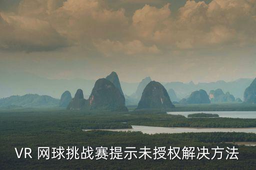 VR 網(wǎng)球挑戰(zhàn)賽提示未授權(quán)解決方法