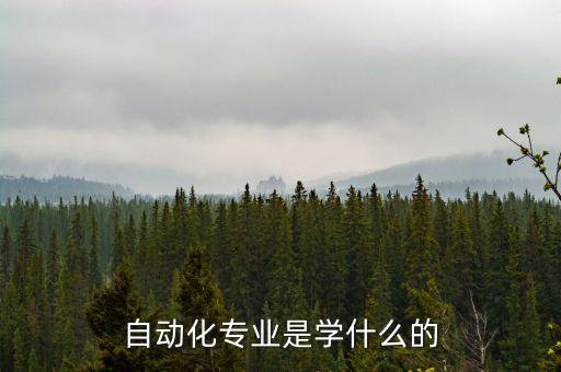 自動(dòng)化專業(yè)是學(xué)什么的