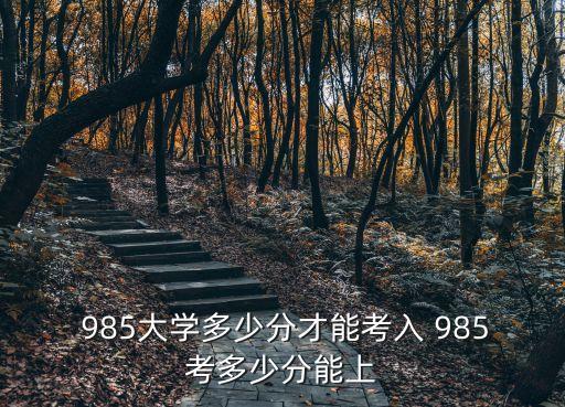  985大學(xué)多少分才能考入 985考多少分能上
