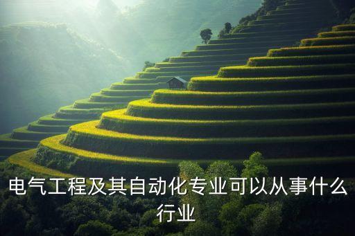 電氣工程及其自動(dòng)化專業(yè)可以從事什么行業(yè)