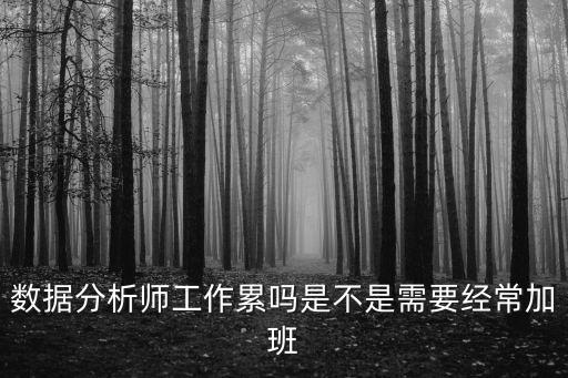 數(shù)據(jù)分析師工作累嗎是不是需要經常加班