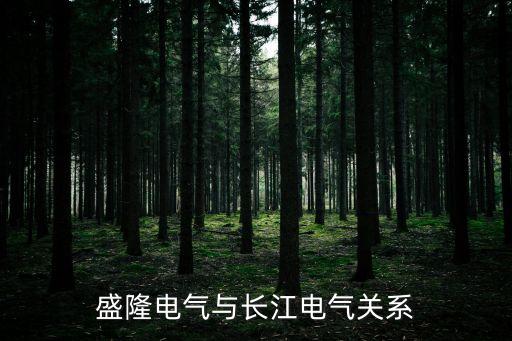 盛隆電氣與長江電氣關(guān)系