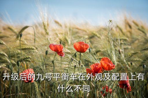 升級后的九號平衡車在外觀及配置上有什么不同