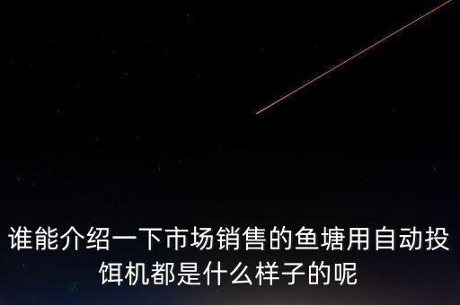 誰能介紹一下市場銷售的魚塘用自動投餌機都是什么樣子的呢