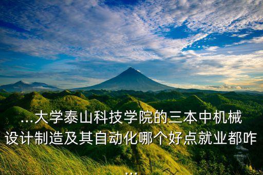 ...大學(xué)泰山科技學(xué)院的三本中機(jī)械設(shè)計制造及其自動化哪個好點就業(yè)都咋...