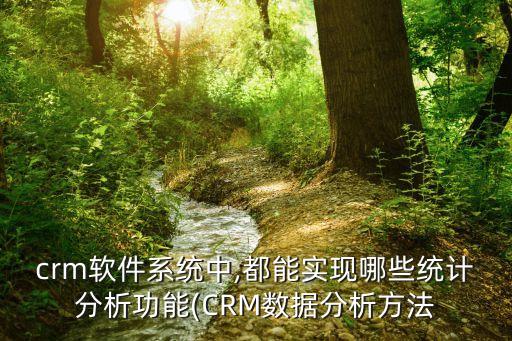 crm軟件系統(tǒng)中,都能實現(xiàn)哪些統(tǒng)計分析功能(CRM數(shù)據(jù)分析方法