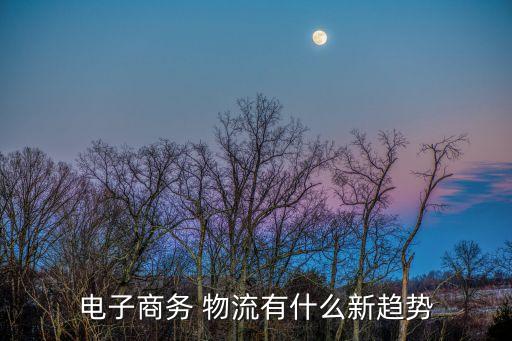 電子商務(wù) 物流有什么新趨勢