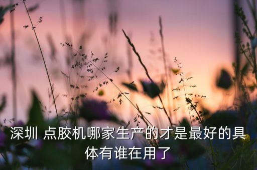 深圳 點膠機哪家生產(chǎn)的才是最好的具體有誰在用了