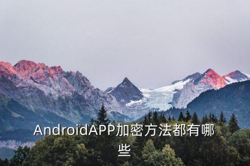 AndroidAPP加密方法都有哪些