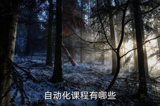 自動化課程有哪些