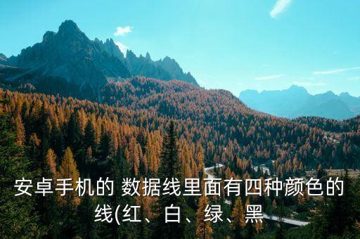 安卓手機(jī)的 數(shù)據(jù)線里面有四種顏色的線(紅、白、綠、黑