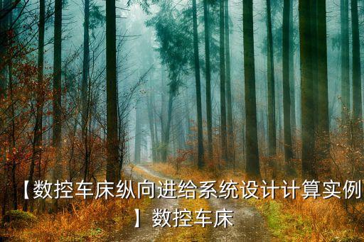 【數(shù)控車床縱向進(jìn)給系統(tǒng)設(shè)計(jì)計(jì)算實(shí)例】數(shù)控車床