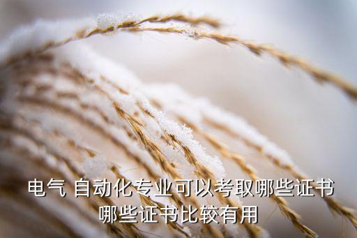 電氣自動化技術職稱有什么