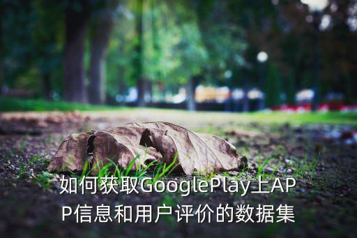 如何獲取GooglePlay上APP信息和用戶評價的數(shù)據(jù)集