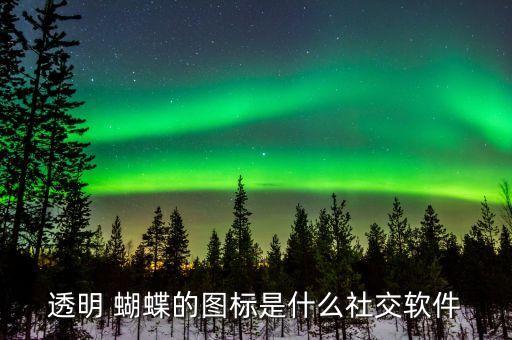 透明 蝴蝶的圖標(biāo)是什么社交軟件