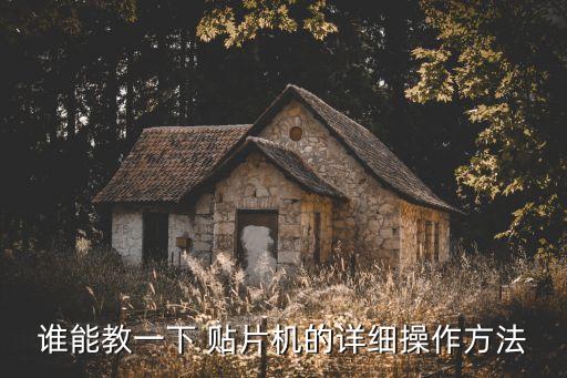 誰能教一下 貼片機的詳細(xì)操作方法