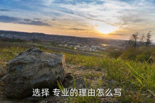選擇 專業(yè)的理由怎么寫