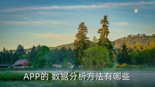 APP的 數(shù)據(jù)分析方法有哪些