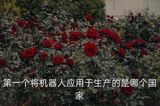 第一個將機(jī)器人應(yīng)用于生產(chǎn)的是哪個國家