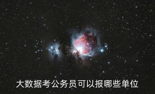大數(shù)據(jù)考公務(wù)員可以報(bào)哪些單位