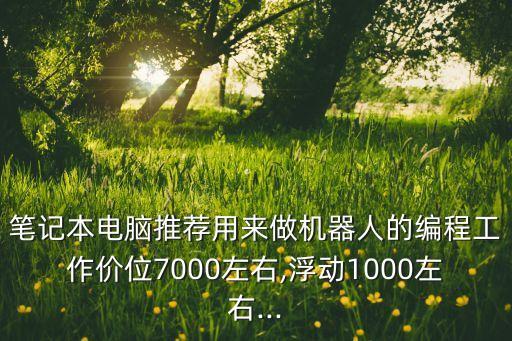 筆記本電腦推薦用來做機(jī)器人的編程工作價位7000左右,浮動1000左右...