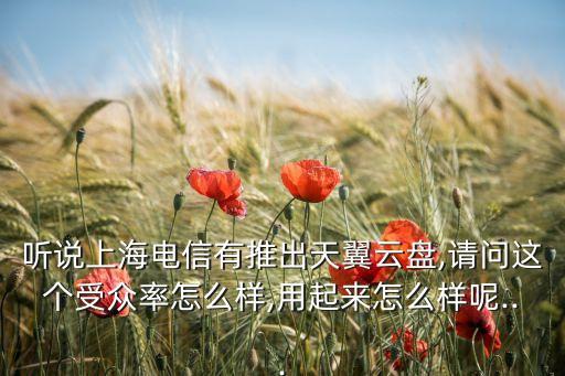 聽說(shuō)上海電信有推出天翼云盤,請(qǐng)問(wèn)這個(gè)受眾率怎么樣,用起來(lái)怎么樣呢...