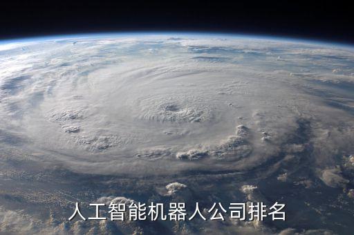 人工智能機器人公司排名