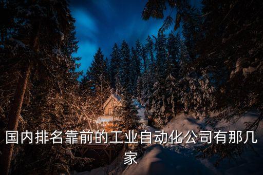 國內(nèi)排名靠前的工業(yè)自動化公司有那幾家