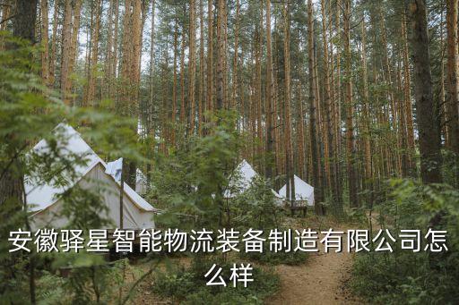 安徽驛星智能物流裝備制造有限公司怎么樣