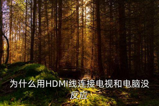 為什么用HDMI線連接電視和電腦沒(méi)反應(yīng)