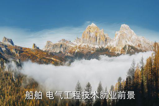  船舶 電氣工程技術(shù)就業(yè)前景