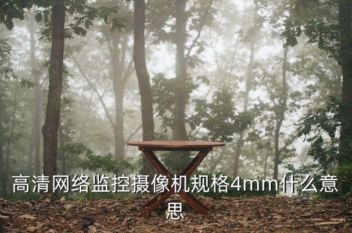 高清網(wǎng)絡(luò)監(jiān)控?cái)z像機(jī)規(guī)格4mm什么意思