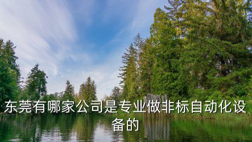 東莞有哪家公司是專業(yè)做非標自動化設備的