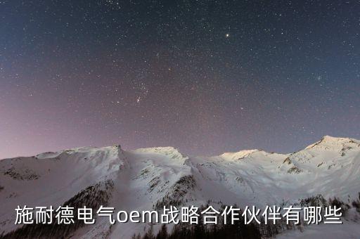 施耐德電氣oem戰(zhàn)略合作伙伴有哪些