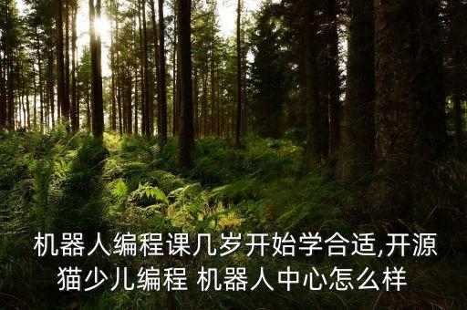  機器人編程課幾歲開始學合適,開源貓少兒編程 機器人中心怎么樣