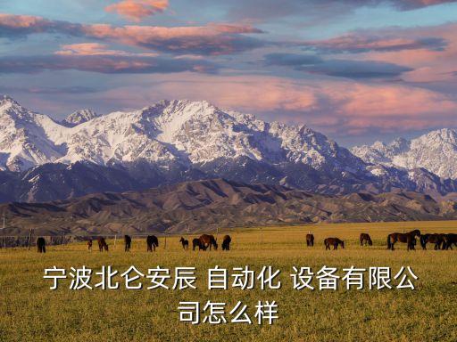  寧波北侖安辰 自動(dòng)化 設(shè)備有限公司怎么樣