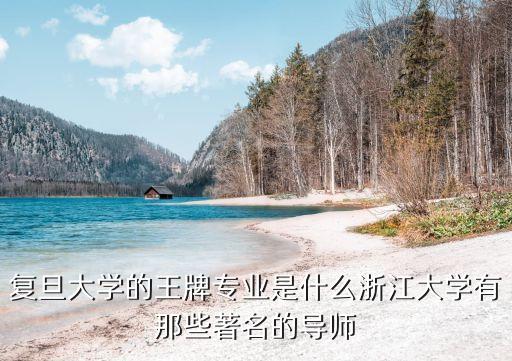 復(fù)旦大學(xué)的王牌專業(yè)是什么浙江大學(xué)有那些著名的導(dǎo)師