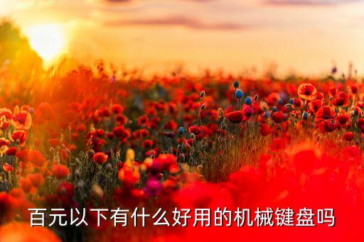 百元以下有什么好用的機(jī)械鍵盤嗎